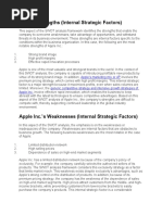 Apple's Strengths (Internal Strategic Factors)