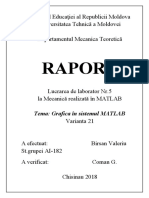 Lucrarea de Laborator NR 5 La Mecanica MATLAB