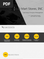 Wal-Mart Stores, INC: Case Study - Principle of Management