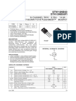 Stw15Nb50 Sth15Nb50Fi: N-Channel 500V - 0.33 - 14.6A - T0-247/Isowatt218 Powermesh Mosfet