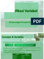 Identifikasi Variabel - Konstruksi Hipotesis V