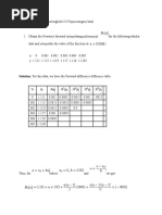 Solution: For This Data, We Have The Forward Difference Difference Table