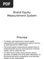 Brand Equity Measurement System