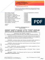 Municipal Ordinance No. 12 Safe Roads Ordinance - Road Clearing