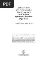 A Step-by-Step ABA Curriculum For Young Learners With Autism Spectrum Disorders (Age 3-10)