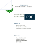 Internationalization Theories: Assignment On