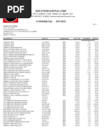 Commercial Invoice: KMX International Corp