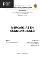 Mercancias en Consignaciones