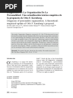 Diagnóstico de La Organización de La Personalidad - Una Actualización Teórico-Empírica de La Propuesta de Otto F. Kernberg