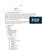 Morphol-Syntax Syllabus