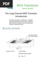 Lecture Slides The Long Channel MOS Transistor Introduction