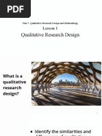 UNIT 5 - LESSON 1 - Qualitative Research Design