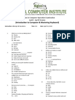 Certificate in Computer Operation Examination