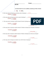 Stoichiometry Notes - 2014 KEY