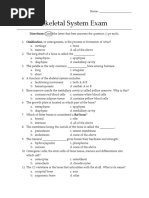 Skeletal System Exam