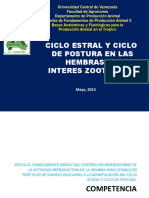 Ciclo Estral y Ciclo de Postura en Las Hembras de Interes Zootecnico