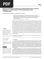 Effect of Printing Parameters