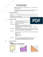 Area of Plane Figures: Lesson Plan in Math IV