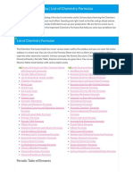 Chemistry Formulas - List of Chemistry Formulas