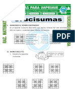 Ficha Crucisumas para Tercero de Primaria