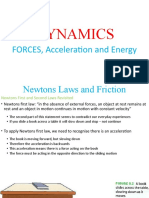 2 - DYNAMICS - Forces, Acceleration and Energy