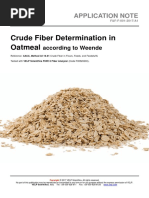 Crude Fiber Determination in Oatmeal: Application Note