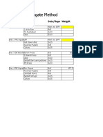 Conjugate Method: Day Exercise Sets/Reps Weight