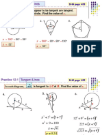 Practice 12-1 Tangent Lines