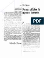 Formas Dificiles Del Ingenio Literario