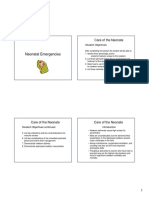 Neonatal Emergencies: Care of The Neonate