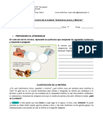 Guía de Trabajo 7° Año. Cs. Naturales. Unidad 1