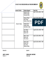 Proposed Schedule For Face To Face Shielded Metal Arc Welding Immersion