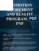 Promotion Retirement and Benefit Program of PNP