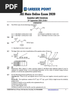 JEE Main Online Exam 2020: Question With Solutions