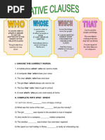 Relative - Clauses (Worksheet 1)