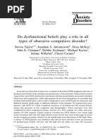 Do Dysfunctional Beliefs Play A Role in All Types of Obsessive-Compulsive Disorder?