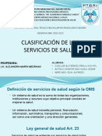 Clasificacion de Los Servicios de Salud