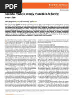 Skeletal Muscle Energy Metabolism During Exercise SPRIET