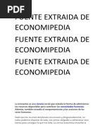 Fuente Extraida de Economipedia Definicion de Economia