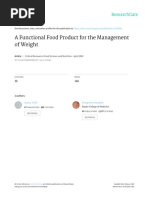 A Functional Food Product For The Management of Weight