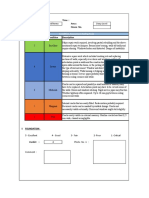 Date: Time: Region: Kwathema Area: House No. Table 2 Rating Condition Description Inspections Sheet - Deep Level