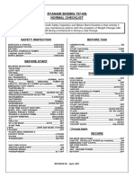 Safety Inspection Before Taxi: Ryanair Boeing 737-Ng Normal Checklist