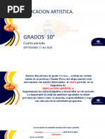 1 Clase Educación Artística Grado 10 Cuarto PERIODO Septiembre 17