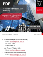 Lecture 01 - Introduction To Requirements Analysis and Modeling 2020