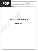 Method Statement For Installation of Fans