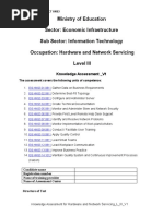 Ministry of Education Sector: Economic Infrastructure Sub Sector: Information Technology Occupation: Hardware and Network Servicing Level III