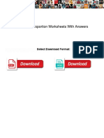 Ratio and Proportion Worksheets With Answers