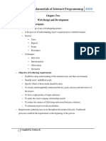 Fundamentals of Internet Programming: Chapter Two Web Design and Development Gathering Requirements