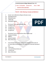 UNIT - I INCOME TAX ACT - 1961 (Meaning, Concepts and Definition)