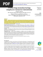 Skelton Et Al. - Predicting Manufacturing Employee Turnover Intenti